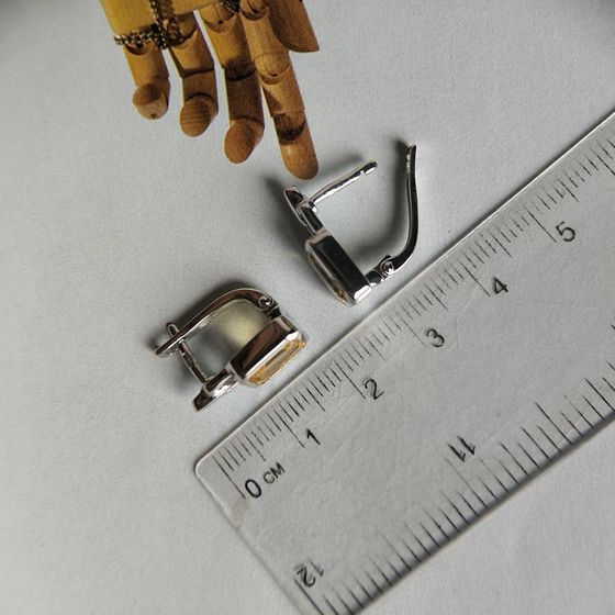 Серебряные серьги с цитрином nano 2.333ct