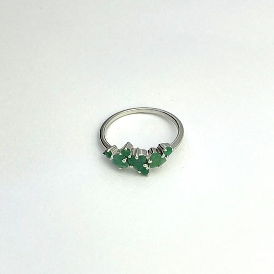 Срібна каблучка зі смарагдом 0,638 карата