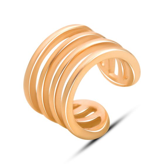 Gold earrings without stones
