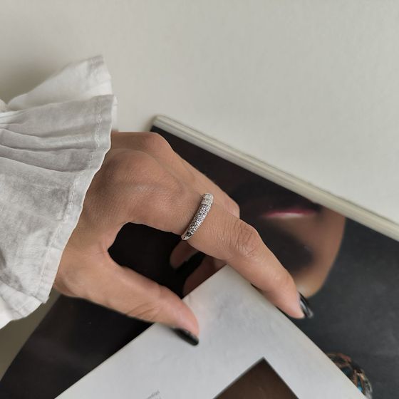 Silver Ring with Fianites