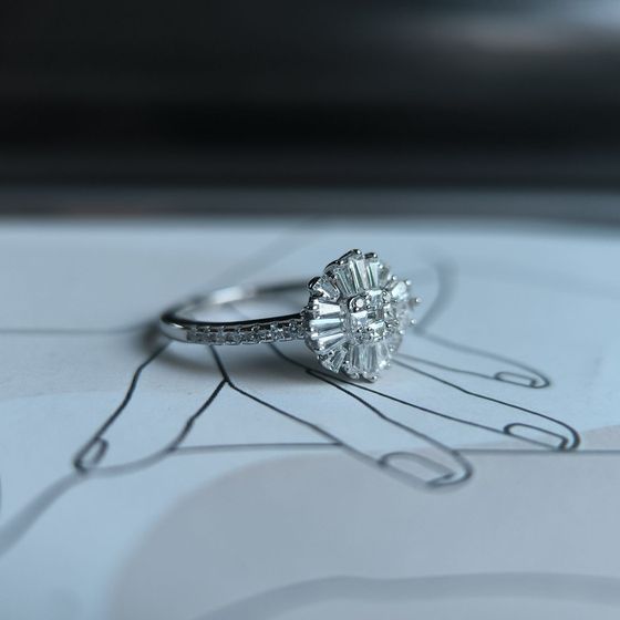 Silver Ring with Fianites