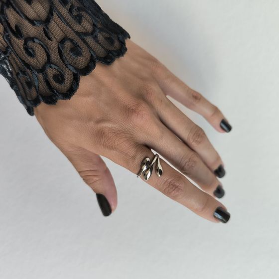 Silver ring without stones