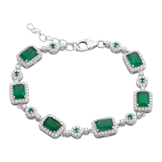 Silver bracelet with agate (8.955 carats)