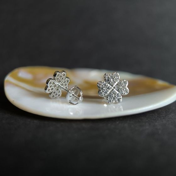 Срібні сережки з фіанітами