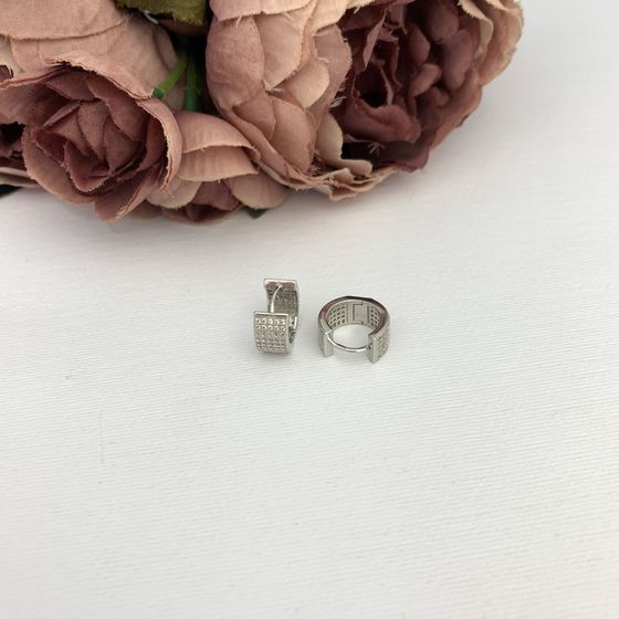 Срібні сережки з фіанітами