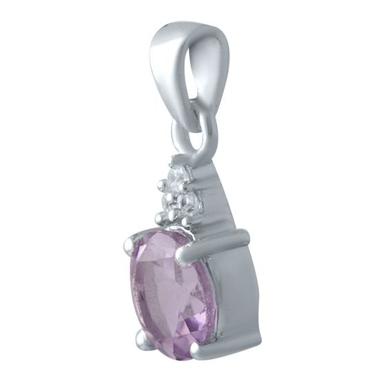 Серебряная подвеска с аметистом