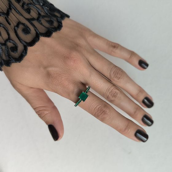 Срібна каблучка з агатом 1.385ct