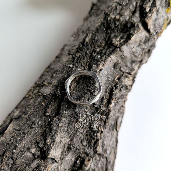 Silver ring without stones