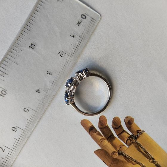 Срібна каблучка з сапфіром nano 1.05ct