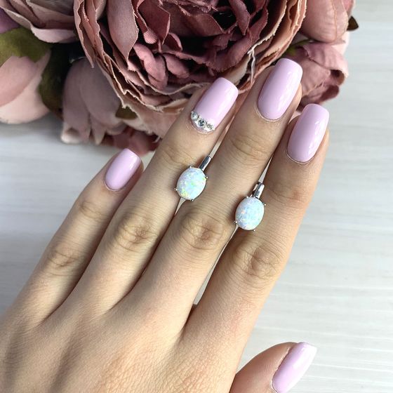 Срібні сережки з опалом 1,772 карата