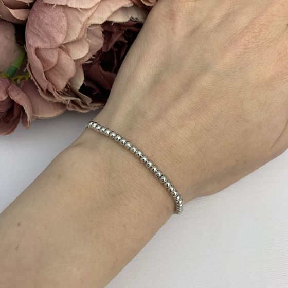 Silver bracelet without stones