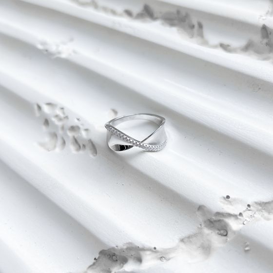 Silver Ring with Fianites