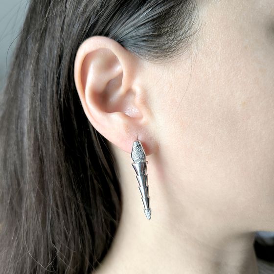 Silver Earrings with Fianites