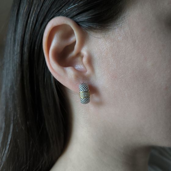 Срібні сережки з фіанітами