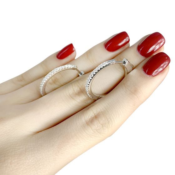 Silver Earrings with Fianites