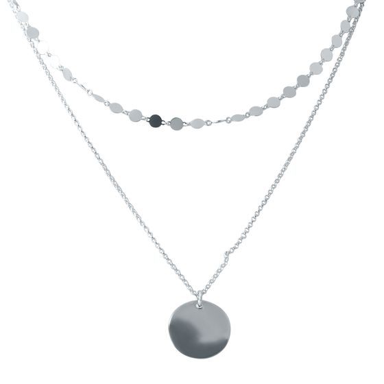 Silver necklace without stones