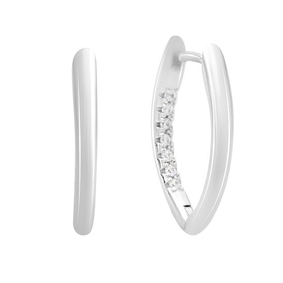 Срібні сережки з фіанітами