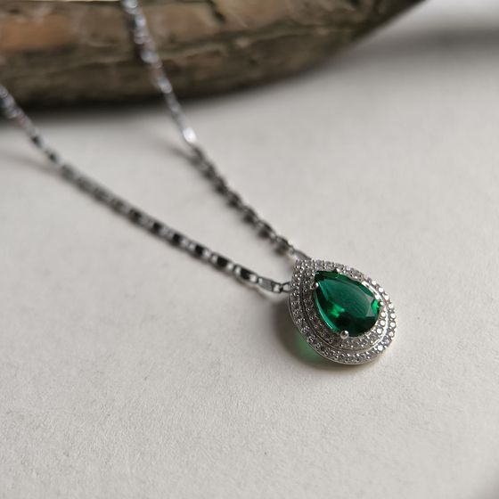 Срібна підвіска зі смарагдом nano 2.238ct