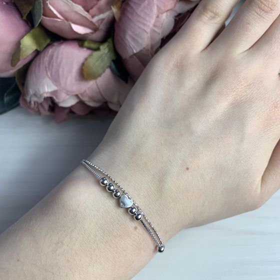 Silver bracelet without stones