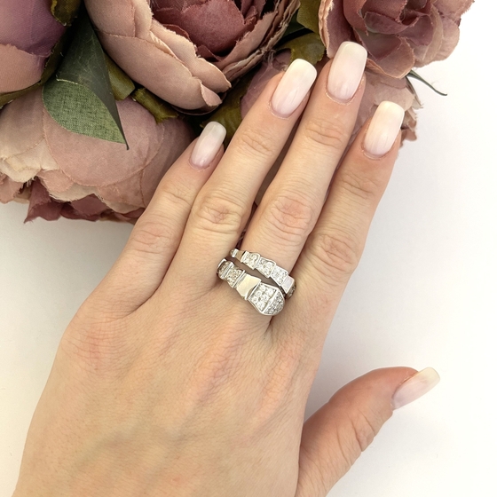 Silver Ring with Fianites