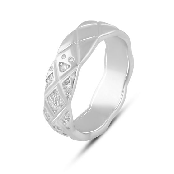 Silver Ring with Fianites