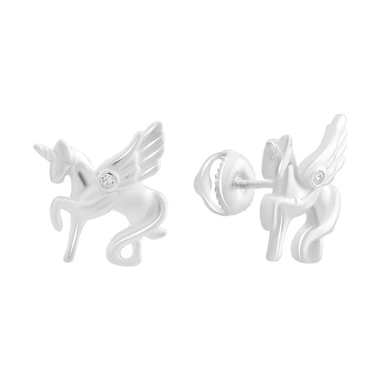 Silver earrings with Phianites