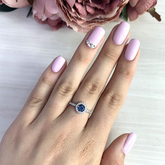 Серебряное кольцо с топазом Лондон Блю 0.865ct
