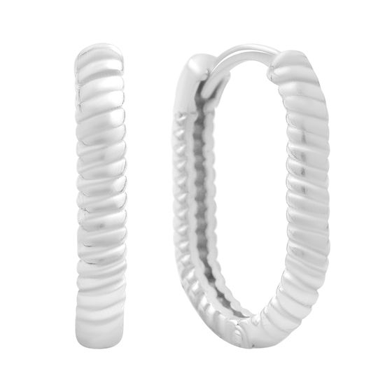 Silver earrings without stones