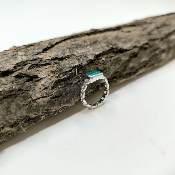 Серебряное кольцо с агатом 1.433ct