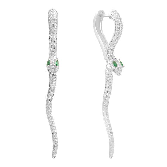 Срібні сережки з фіанітами