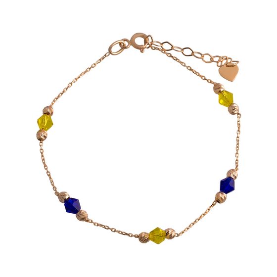 Золотой браслет с фианитами 2ct