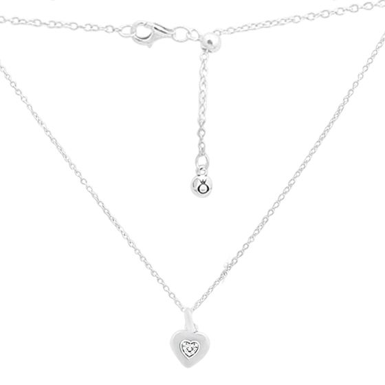 Silver necklace with phianites