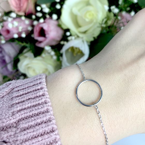 Silver bracelet without stones