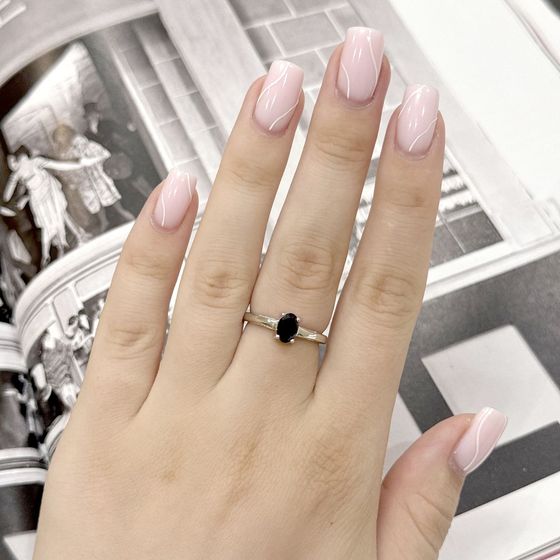 Срібна каблучка з сапфіром 1.025ct