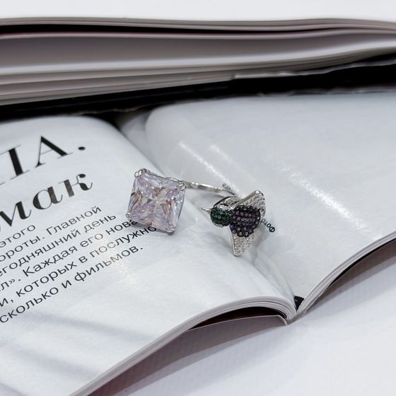 Silver Ring with Fianites