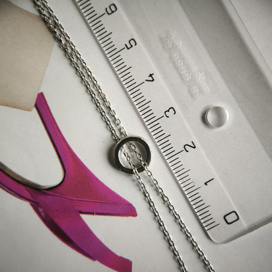 Silver necklace with cubic zirconia