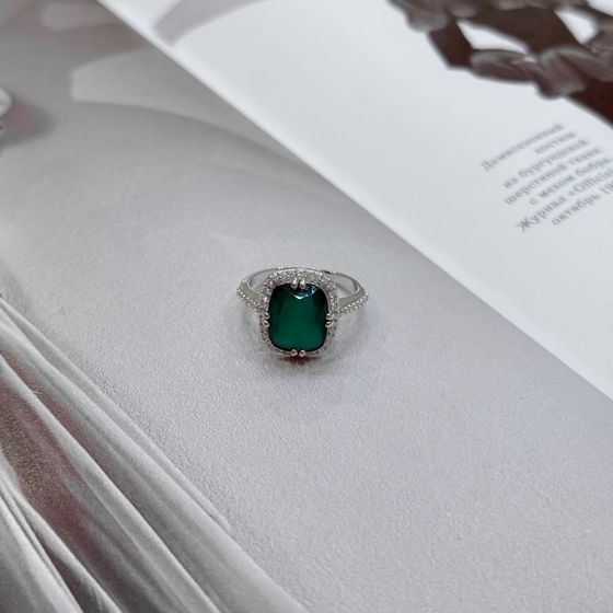 Срібна каблучка з агатом 5,398 карата