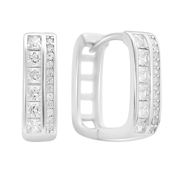 Срібні сережки з фіанітами