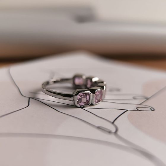 Silver Ring with Fianites