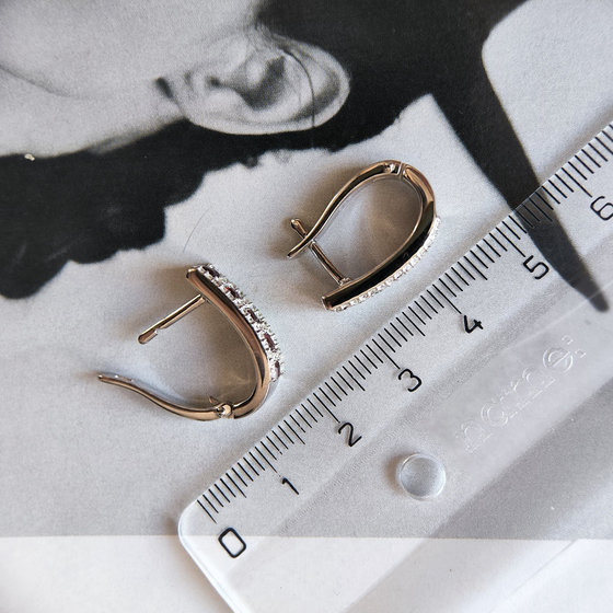 Срібні сережки з гранатом 1.455ct