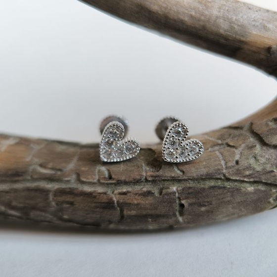 Срібні сережки з фіанітами