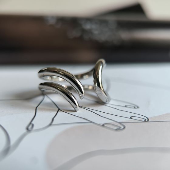 Silver ring without stones