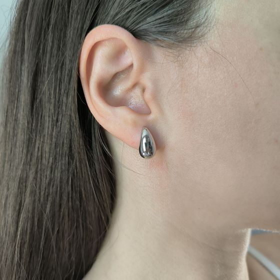 Срібні сережки без каменів