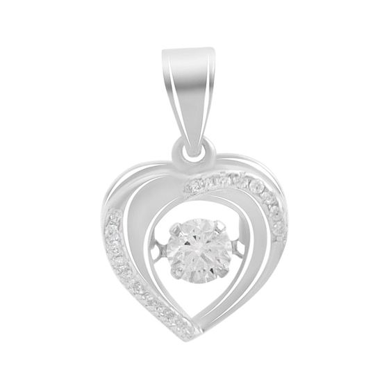 Срібна підвіска з фіанітами