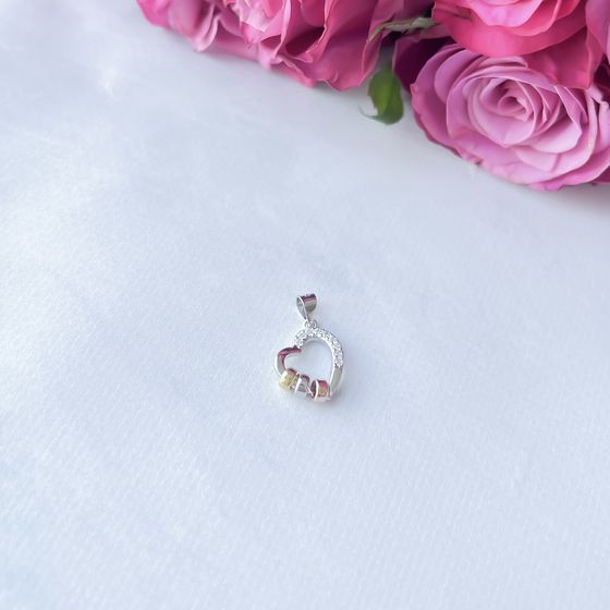 Серебряная подвеска с фианитами