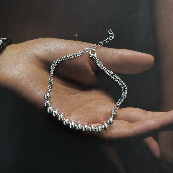 Silver bracelet without stones