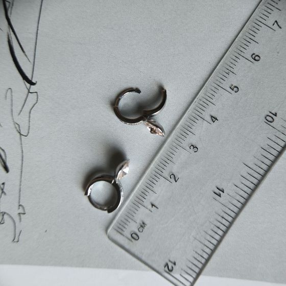 Срібні сережки з фіанітами