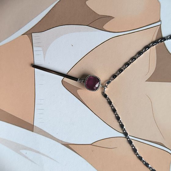 Срібна підвіска з рубіном 1.3ct