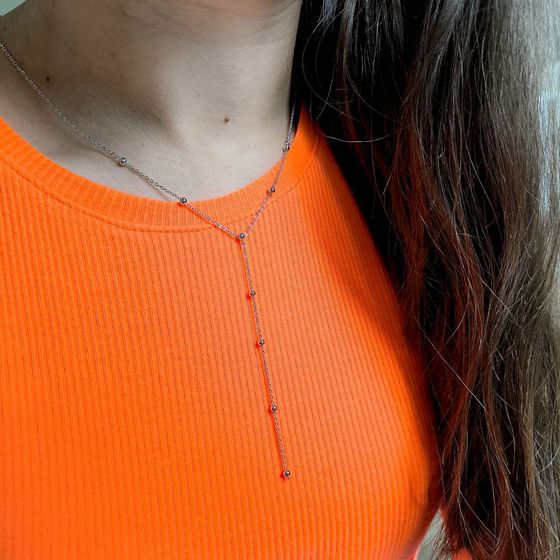 Silver necklace without stones