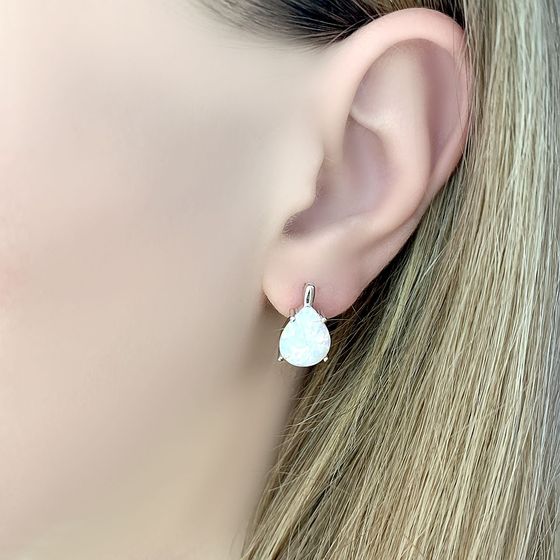 Срібні сережки з опалом 2.55ct